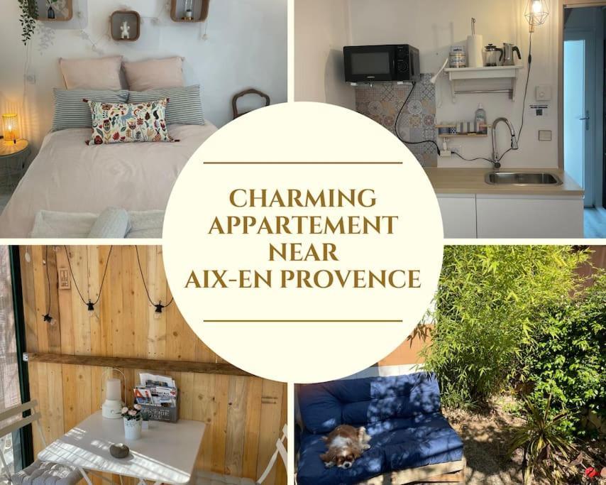 Charming Studio To Venelles 10 Minutes From Aix Eksteriør billede