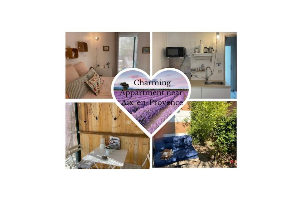 Charming Studio To Venelles 10 Minutes From Aix Eksteriør billede